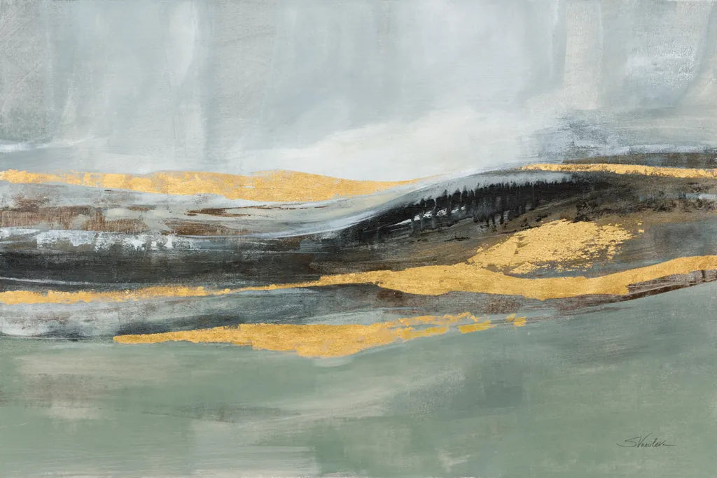 Sparkling Snow Green by Silvia Vassileva. SKU 88761i. Archival Giclee Fine art print for wall decor.