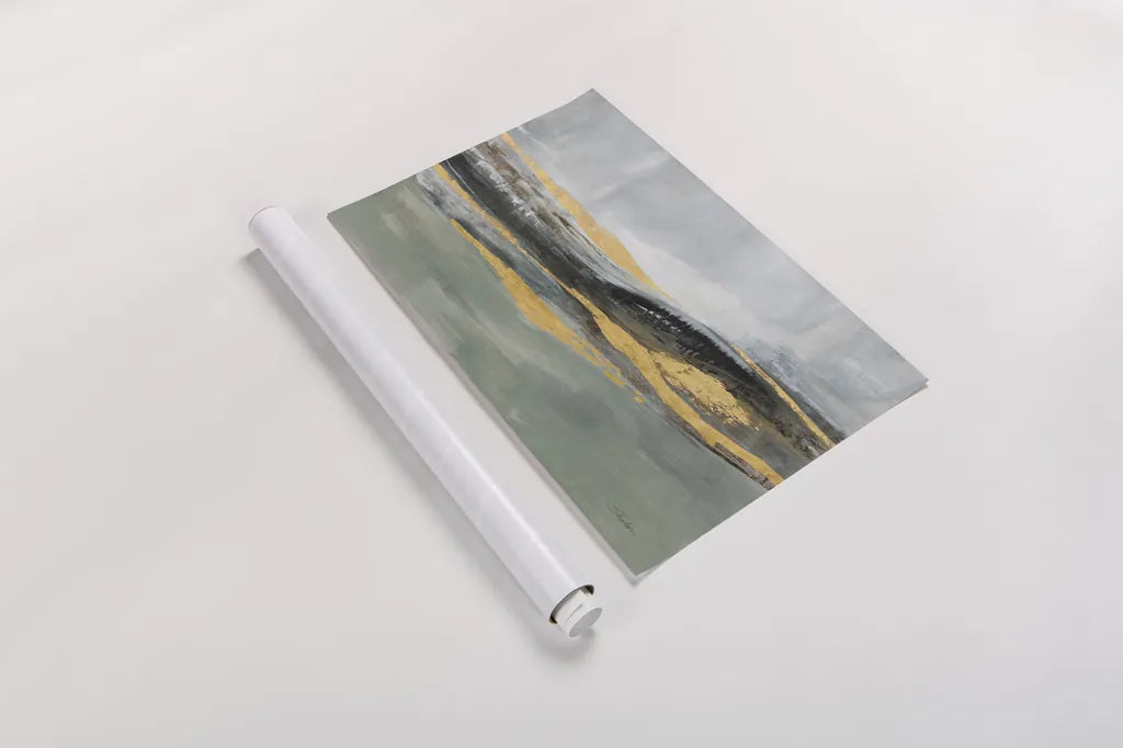 Sparkling Snow Green by Silvia Vassileva. shown as a rolled paper print. Available as archival giclee rolled canvas, fine art paper, or poster print. SKU 88761i.