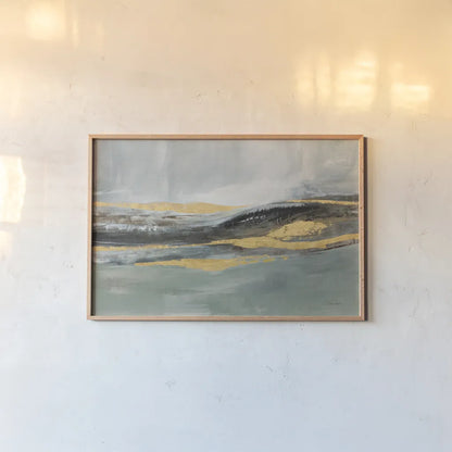 Sparkling Snow Green by Silvia Vassileva. shown as a paper print in a natural frame. Available as a archival giclee rolled canvas, fine art paper, or poster print. SKU 88761i.