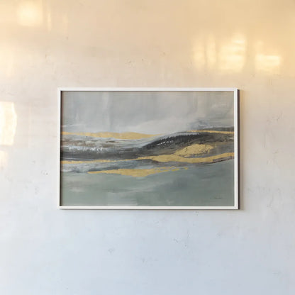 Sparkling Snow Green by Silvia Vassileva. shown as a paper print in a white frame. Available as a archival giclee rolled canvas, fine art paper, or poster print. SKU 88761i.