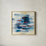 Spinnaker by Silvia Vassileva. Shown in a natural wood glass frame for a timeless modern aesthetic. Available as an archival giclee rolled canvas, fine art paper, or poster print. SKU 46651a.