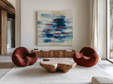 Spinnaker by Silvia Vassileva. Shown as extra-large giant wall art in a modern living room. Available as an archival giclee rolled canvas, fine art paper, or poster print. SKU 46651a.