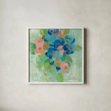 Spring Aroma II by Silvia Vassileva. Shown in a crisp white glass frame for a clean and minimalist style. Available as an archival giclee rolled canvas, fine art paper, or poster print. SKU 23195a.