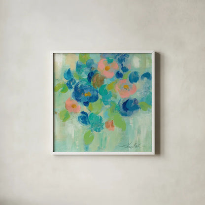 Spring Aroma III by Silvia Vassileva. Shown in a crisp white glass frame for a clean and minimalist style. Available as an archival giclee rolled canvas, fine art paper, or poster print. SKU 23196a.