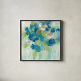 Spring Aroma III Yellow by Silvia Vassileva. Shown in a sleek black glass frame for a contemporary gallery look. Available as an archival giclee rolled canvas, fine art paper, or poster print. SKU 31562a.