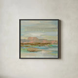 Spring Desert II by Silvia Vassileva. Shown in a sleek black glass frame for a contemporary gallery look. Available as an archival giclee rolled canvas, fine art paper, or poster print. SKU 31690a.