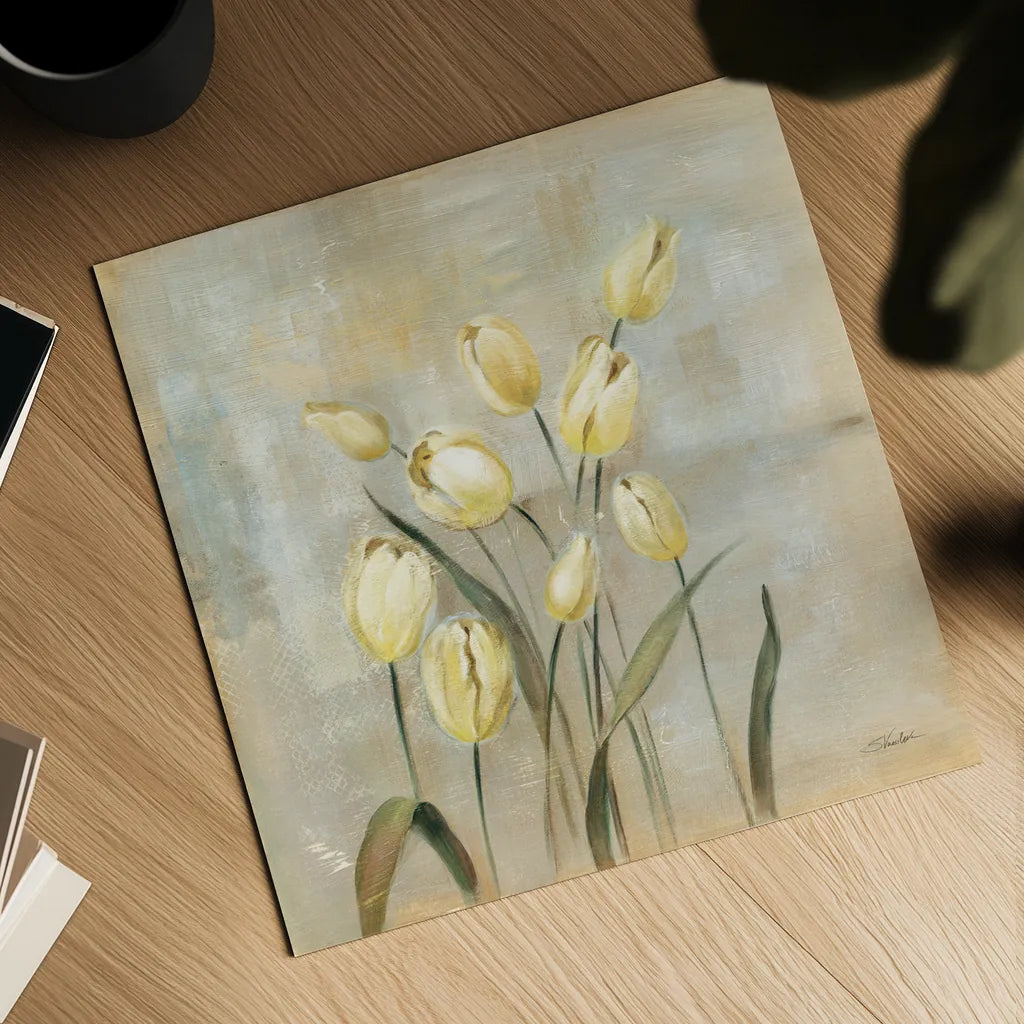 Spring Field II Neutral by Silvia Vassileva. Shown as a detailed flat fine art print, highlighting archival giclee quality. Available as an archival giclee rolled canvas, fine art paper, or poster print. SKU 88148a.