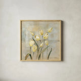Spring Field II Neutral by Silvia Vassileva. Shown in a natural wood glass frame for a timeless modern aesthetic. Available as an archival giclee rolled canvas, fine art paper, or poster print. SKU 88148a.
