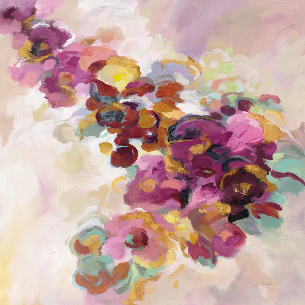 Spring Flowerbed by Silvia Vassileva. SKU 67014a. Archival Giclee Fine art print for wall decor.