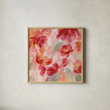 Spring Galore III by Silvia Vassileva. Shown in a natural wood glass frame for a timeless modern aesthetic. Available as an archival giclee rolled canvas, fine art paper, or poster print. SKU 30166a.