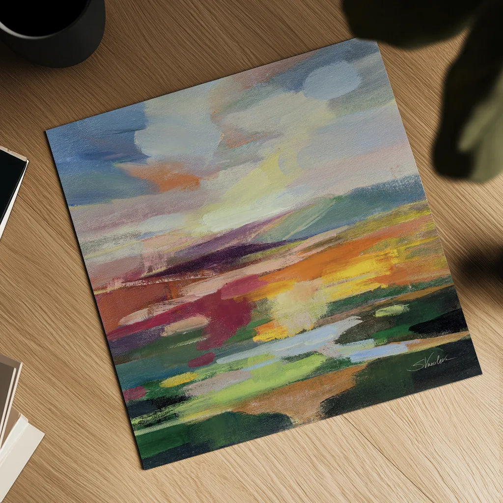 Spring Hues II by Silvia Vassileva. Shown as a detailed flat fine art print, highlighting archival giclee quality. Available as an archival giclee rolled canvas, fine art paper, or poster print. SKU 83511a.