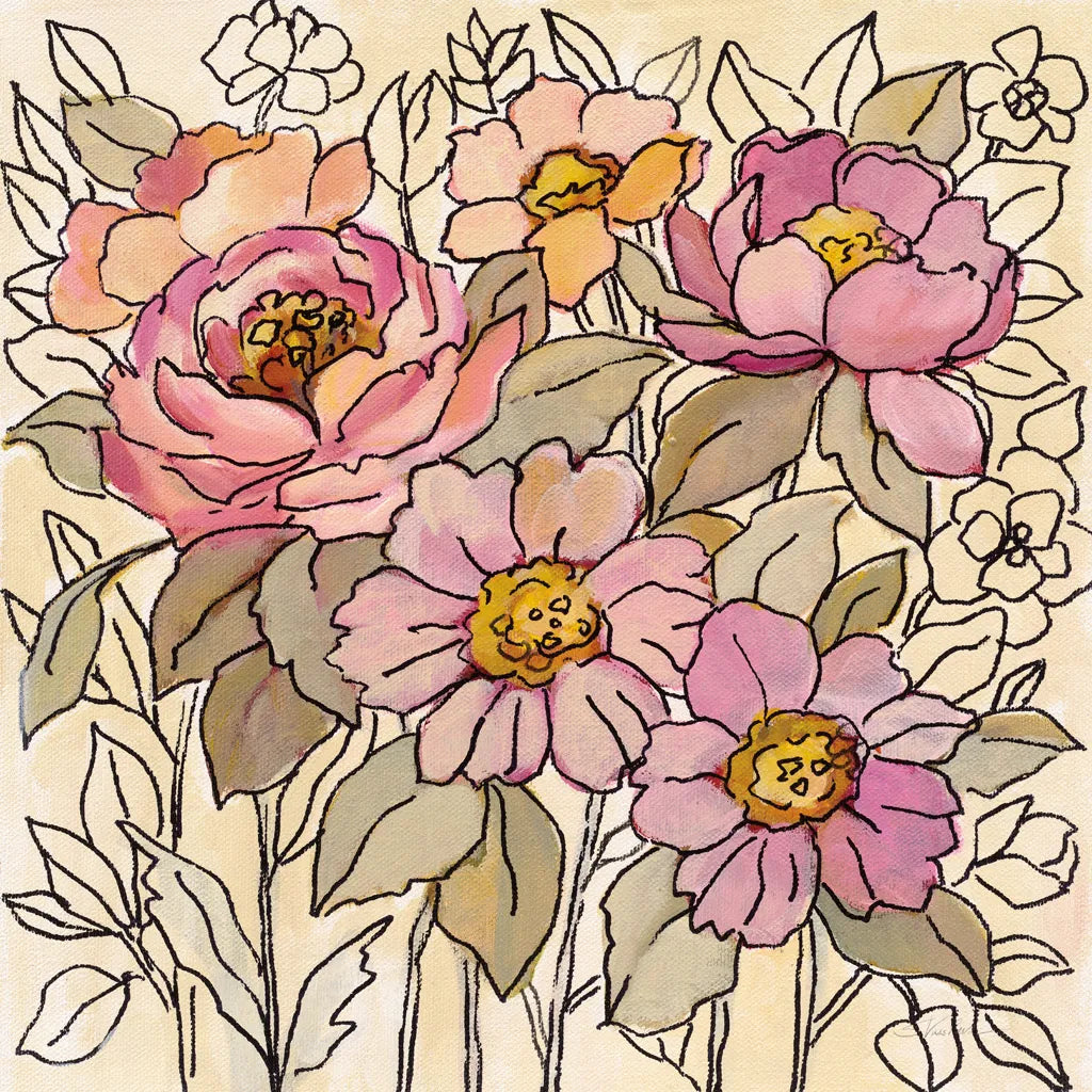 Spring Lace Floral I by Silvia Vassileva. SKU 64822a. Archival Giclee Fine art print for wall decor.