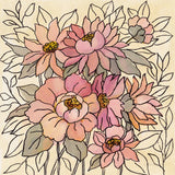 Spring Lace Floral II by Silvia Vassileva. SKU 64823a. Archival Giclee Fine art print for wall decor.