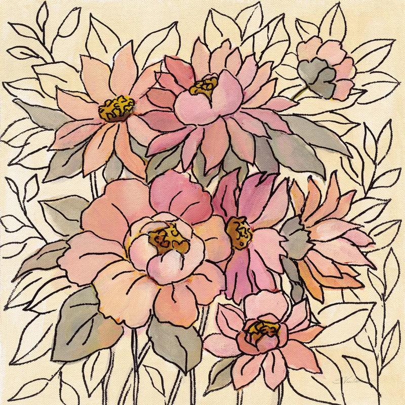Spring Lace Floral II by Silvia Vassileva. SKU 64823a. Archival Giclee Fine art print for wall decor.
