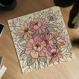 Spring Lace Floral II by Silvia Vassileva. Shown as a detailed flat fine art print, highlighting archival giclee quality. Available as an archival giclee rolled canvas, fine art paper, or poster print. SKU 64823a.