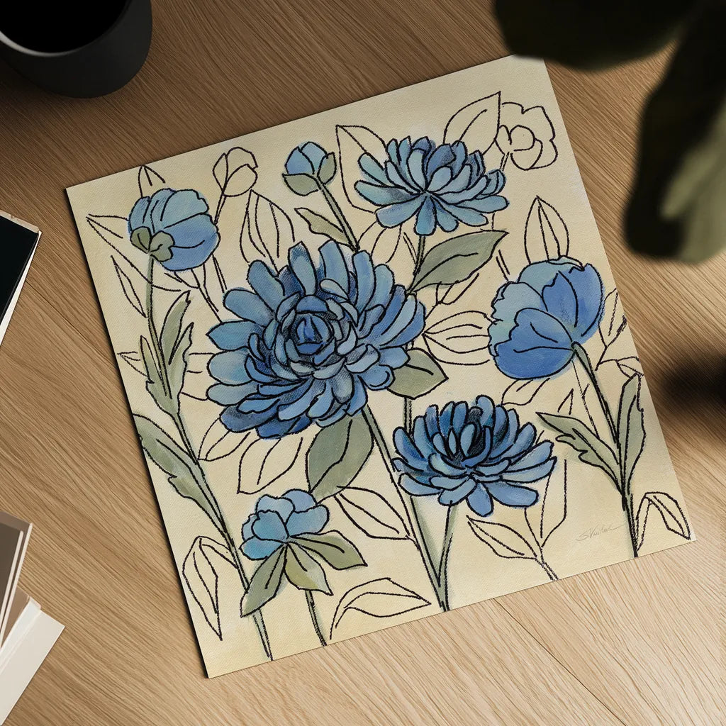 Spring Lace Floral III by Silvia Vassileva. Shown as a detailed flat fine art print, highlighting archival giclee quality. Available as an archival giclee rolled canvas, fine art paper, or poster print. SKU 64824a.