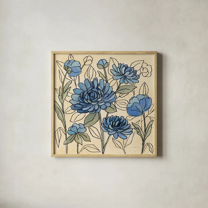 Spring Lace Floral III by Silvia Vassileva. Shown in a natural wood glass frame for a timeless modern aesthetic. Available as an archival giclee rolled canvas, fine art paper, or poster print. SKU 64824a.