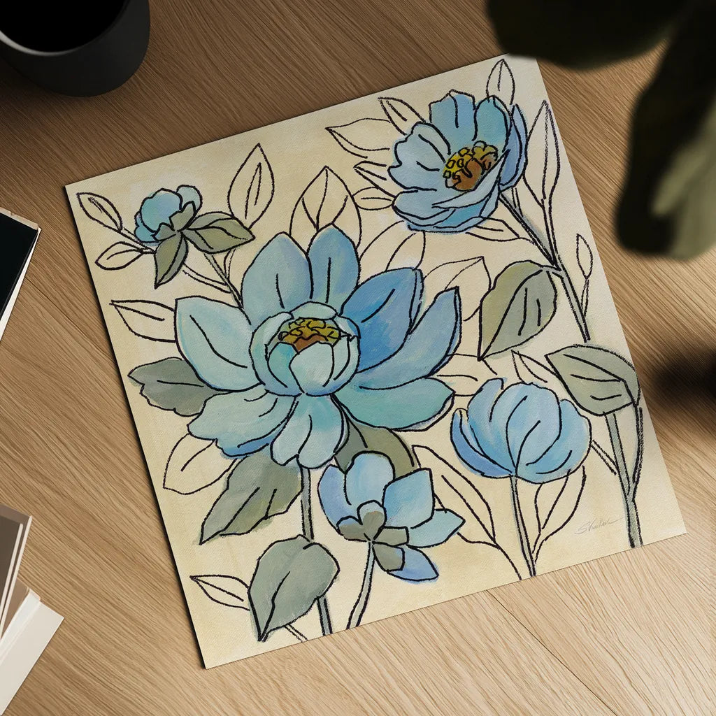 Spring Lace Floral IV by Silvia Vassileva. Shown as a detailed flat fine art print, highlighting archival giclee quality. Available as an archival giclee rolled canvas, fine art paper, or poster print. SKU 64825a.