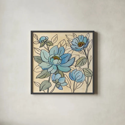 Spring Lace Floral IV by Silvia Vassileva. Shown in a sleek black glass frame for a contemporary gallery look. Available as an archival giclee rolled canvas, fine art paper, or poster print. SKU 64825a.