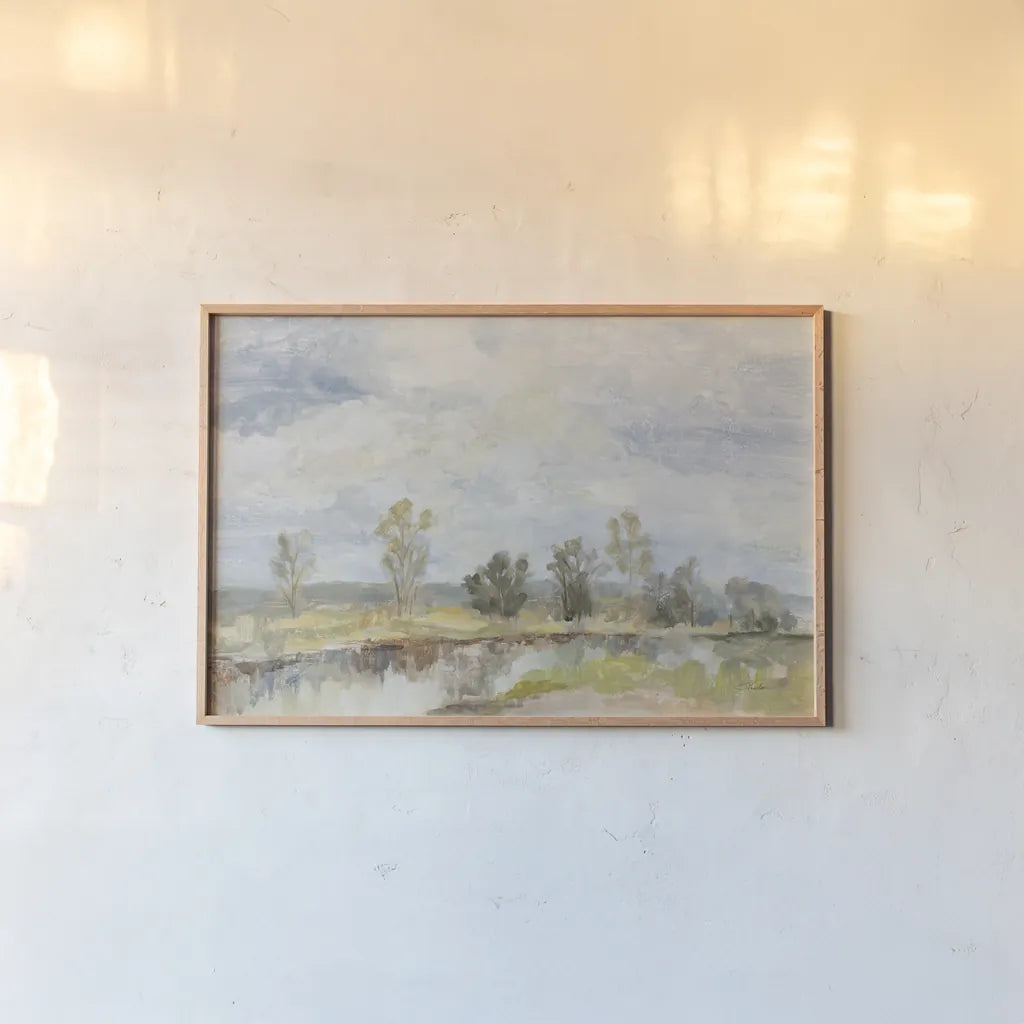 Spring Light by Silvia Vassileva. shown as a paper print in a natural frame. Available as a archival giclee rolled canvas, fine art paper, or poster print. SKU 89310i.