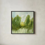 Spring Memories by Silvia Vassileva. Shown in a sleek black glass frame for a contemporary gallery look. Available as an archival giclee rolled canvas, fine art paper, or poster print. SKU 77484a.