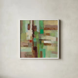 Spring Poem by Silvia Vassileva. Shown in a crisp white glass frame for a clean and minimalist style. Available as an archival giclee rolled canvas, fine art paper, or poster print. SKU 36343a.