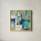 Spring Reflections by Silvia Vassileva. Shown in a natural wood glass frame for a timeless modern aesthetic. Available as an archival giclee rolled canvas, fine art paper, or poster print. SKU 58441a.