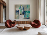 Spring Reflections by Silvia Vassileva. Shown as extra-large giant wall art in a modern living room. Available as an archival giclee rolled canvas, fine art paper, or poster print. SKU 58441a.