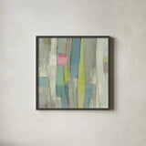 Spring Stream by Silvia Vassileva. Shown in a sleek black glass frame for a contemporary gallery look. Available as an archival giclee rolled canvas, fine art paper, or poster print. SKU 77871a.