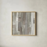 Spring Stream Neutral by Silvia Vassileva. Shown in a natural wood glass frame for a timeless modern aesthetic. Available as an archival giclee rolled canvas, fine art paper, or poster print. SKU 79507a.