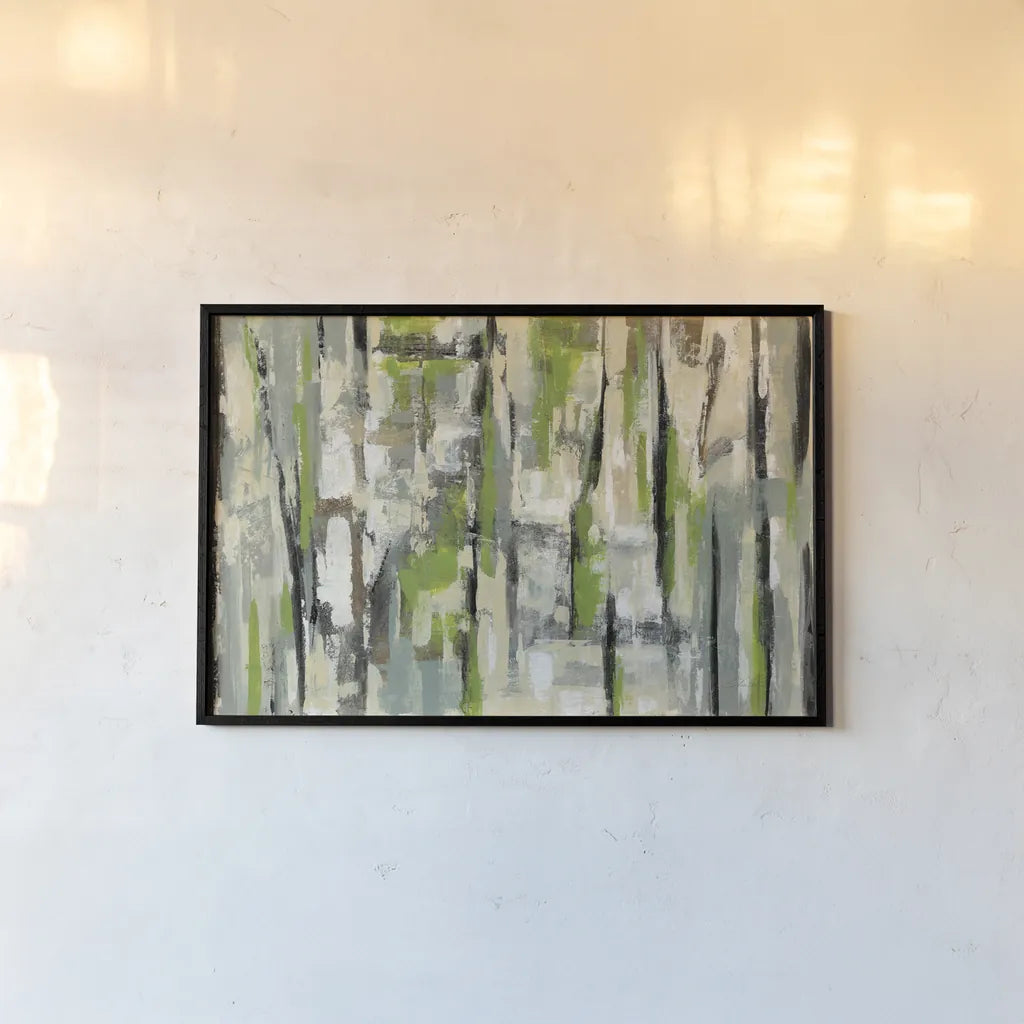 Spring Stripes by Silvia Vassileva. shown as a paper print in a black flame. Available as a archival giclee rolled canvas, fine art paper, or poster print. SKU 31698i.