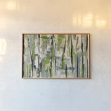 Spring Stripes by Silvia Vassileva. shown as a paper print in a natural frame. Available as a archival giclee rolled canvas, fine art paper, or poster print. SKU 31698i.