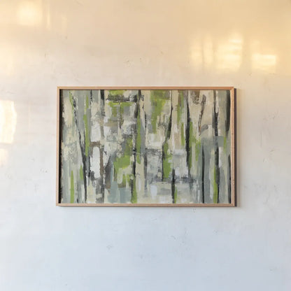 Spring Stripes by Silvia Vassileva. shown as a paper print in a natural frame. Available as a archival giclee rolled canvas, fine art paper, or poster print. SKU 31698i.