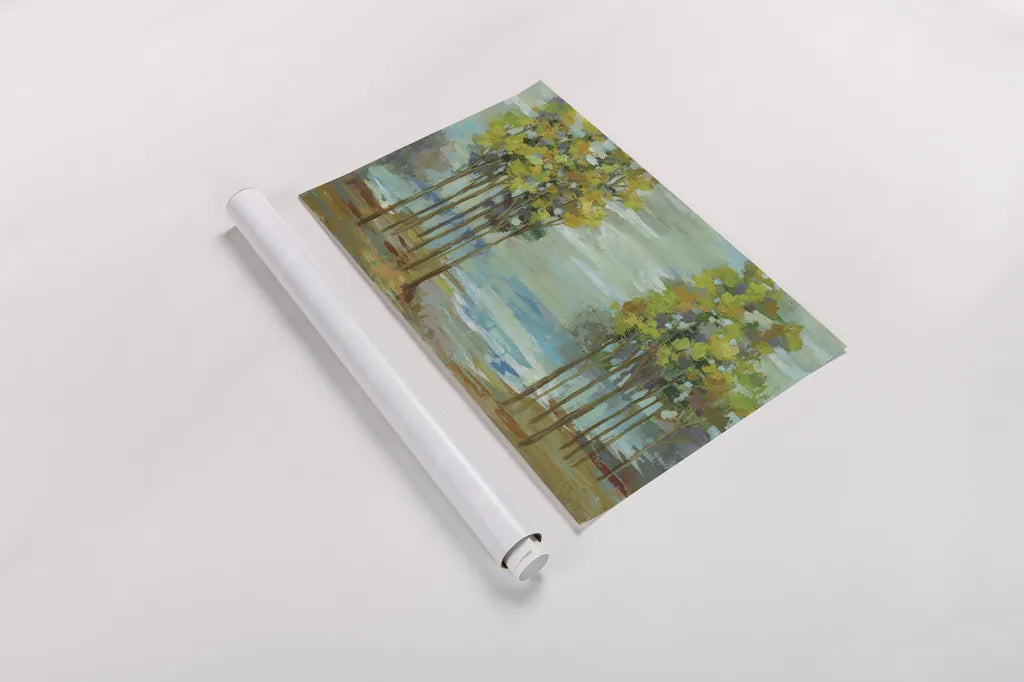 Spring Trees by Silvia Vassileva. shown as a rolled paper print. Available as archival giclee rolled canvas, fine art paper, or poster print. SKU 25220i.
