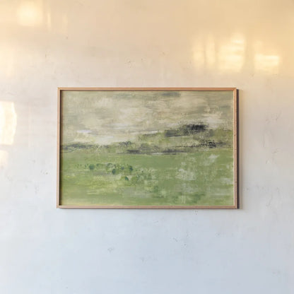 Spring Valley I Green by Silvia Vassileva. shown as a paper print in a natural frame. Available as a archival giclee rolled canvas, fine art paper, or poster print. SKU 56964i.