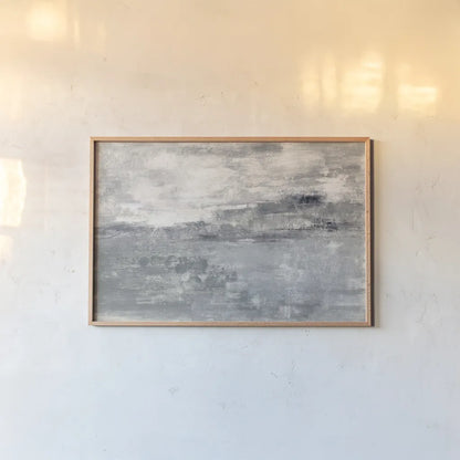 Spring Valley I Neutral by Silvia Vassileva. shown as a paper print in a natural frame. Available as a archival giclee rolled canvas, fine art paper, or poster print. SKU 60610i.