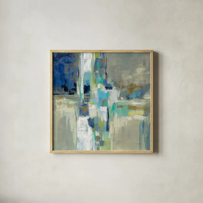 Spring Water by Silvia Vassileva. Shown in a natural wood glass frame for a timeless modern aesthetic. Available as an archival giclee rolled canvas, fine art paper, or poster print. SKU 55091a.