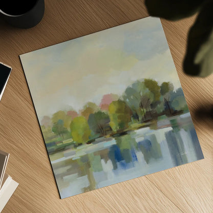 Spring Willows by Silvia Vassileva. Shown as a detailed flat fine art print, highlighting archival giclee quality. Available as an archival giclee rolled canvas, fine art paper, or poster print. SKU 95136a.