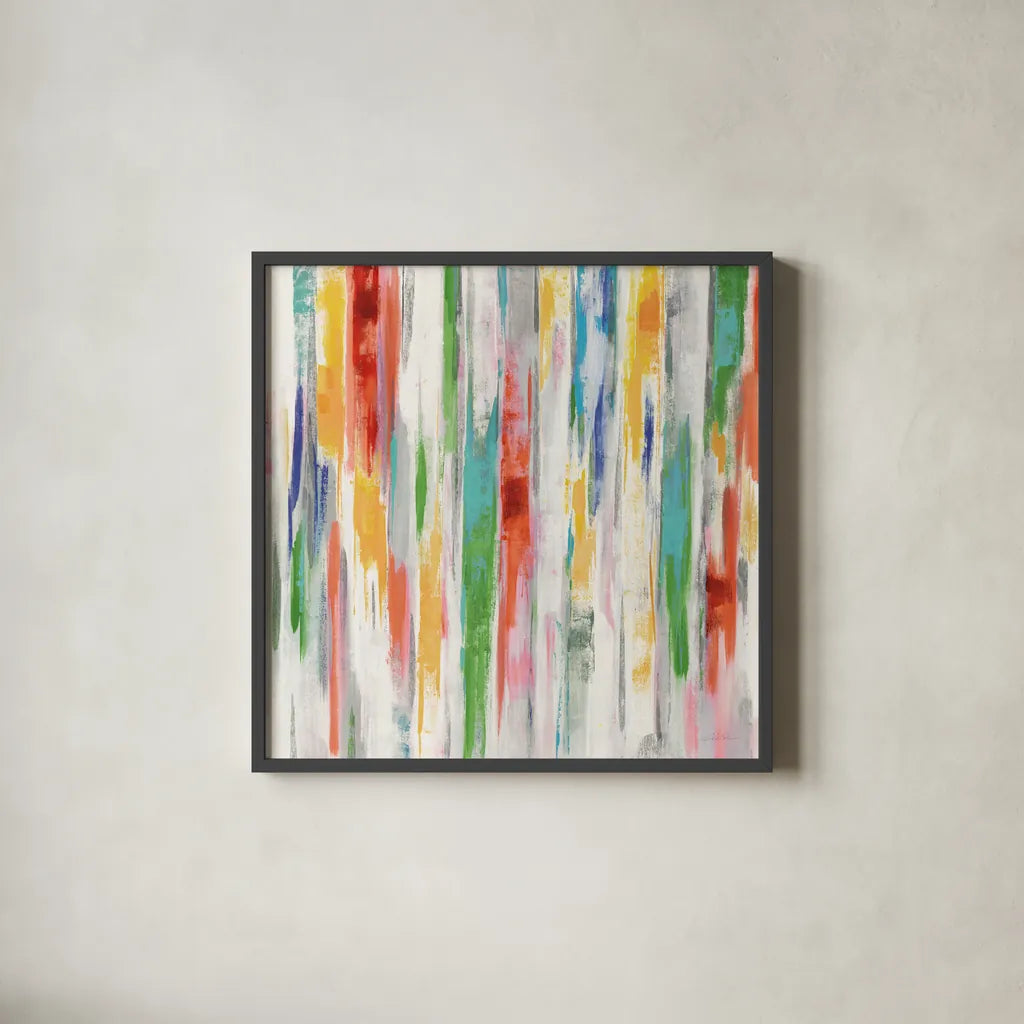 Spring Window Bright by Silvia Vassileva. Shown in a sleek black glass frame for a contemporary gallery look. Available as an archival giclee rolled canvas, fine art paper, or poster print. SKU 64571a.