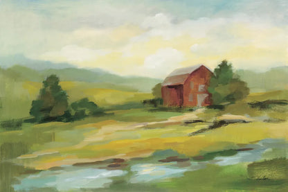 Springtime Farm by Silvia Vassileva. SKU 69146i. Archival Giclee Fine art print for wall decor.