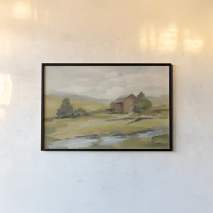Springtime Farm Neutral by Silvia Vassileva. shown as a paper print in a black flame. Available as a archival giclee rolled canvas, fine art paper, or poster print. SKU 69375i.