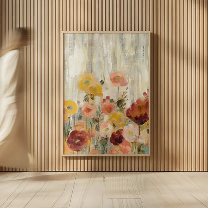 Sprinkled Flowers II Spice by Silvia Vassileva. shown as over sized large wall art. Available as an archival giclee rolled canvas, fine art paper, or poster print. SKU 34910h.