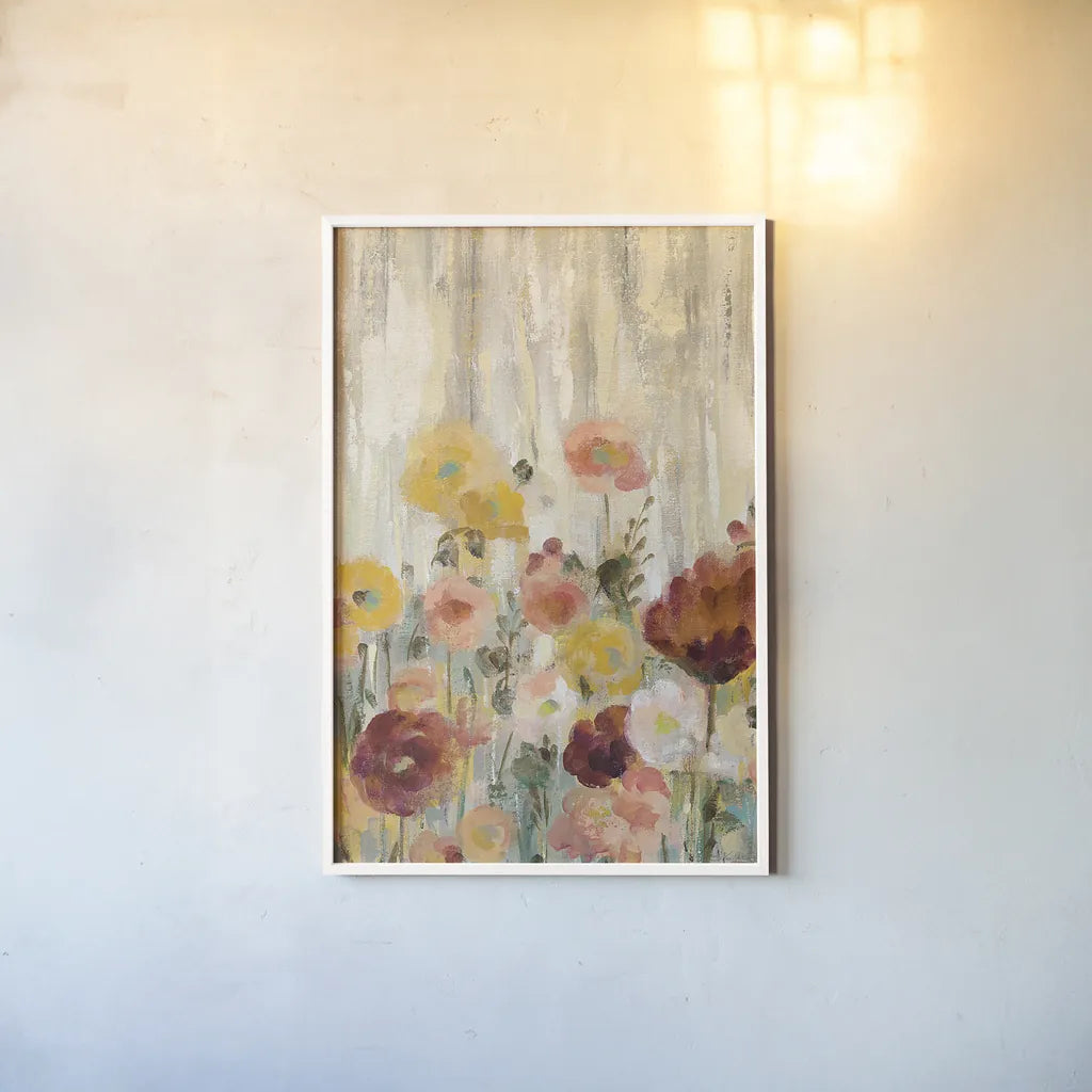 Sprinkled Flowers II Spice by Silvia Vassileva. shown as a paper print in a white frame. Available as a archival giclee rolled canvas, fine art paper, or poster print. SKU 34910h.