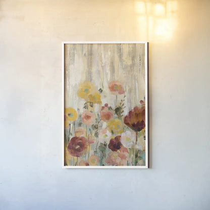 Sprinkled Flowers II Spice by Silvia Vassileva. shown as a paper print in a white frame. Available as a archival giclee rolled canvas, fine art paper, or poster print. SKU 34910h.