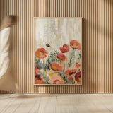 Sprinkled Flowers III Spice by Silvia Vassileva. shown as over sized large wall art. Available as an archival giclee rolled canvas, fine art paper, or poster print. SKU 34911h.