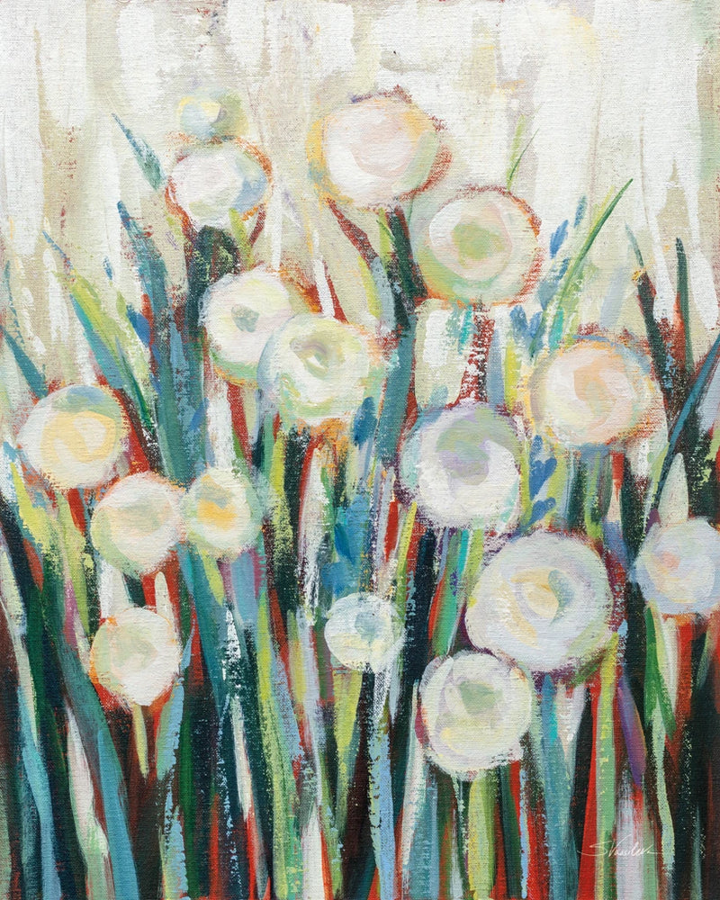 Sprinkled White Flowers I by Silvia Vassileva