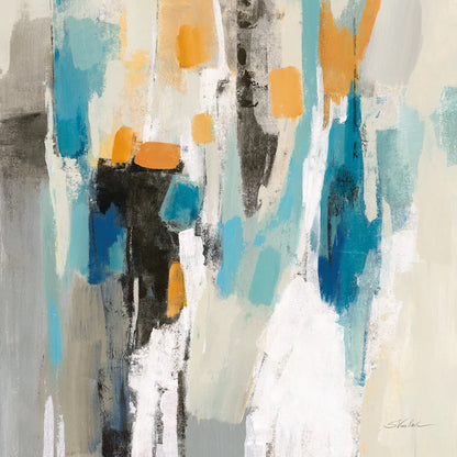 Steps on Sand II Aqua Sq by Silvia Vassileva. SKU 78141a. Archival Giclee Fine art print for wall decor.