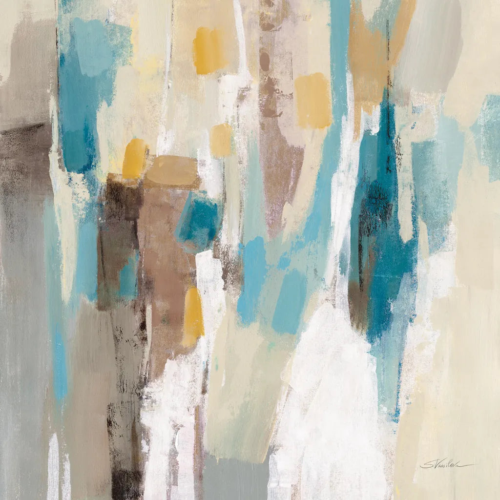 Steps on Sand II Navy Sq by Silvia Vassileva. SKU 69134a. Archival Giclee Fine art print for wall decor.