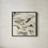 Steps on Stones I by Silvia Vassileva. Shown in a sleek black glass frame for a contemporary gallery look. Available as an archival giclee rolled canvas, fine art paper, or poster print. SKU 26339a.