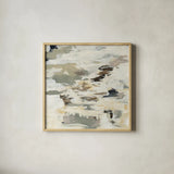 Steps on Stones I by Silvia Vassileva. Shown in a natural wood glass frame for a timeless modern aesthetic. Available as an archival giclee rolled canvas, fine art paper, or poster print. SKU 26339a.
